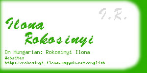 ilona rokosinyi business card